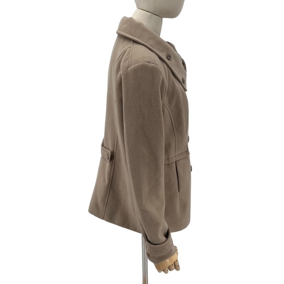 Forever 21 Tan Double Breasted Pea Coat Size Large Women's - Picture 6 of 9